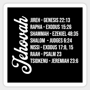 Jehovah - Names and Bible Verses Sticker